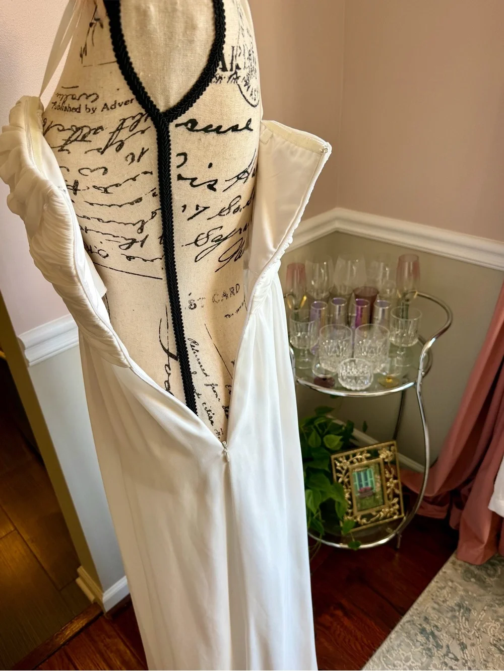 Lauren Ralph Lauren Ivory Strapless Evening Gown Dress Size 4 - Picture 5 of 11